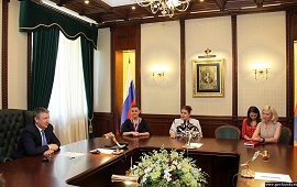 6 июня 2014 года Глава Республики Карелия А.П.Худилайнен встретился с участниками Тринадцатых молодежных Дельфийских игр России и их наставниками.